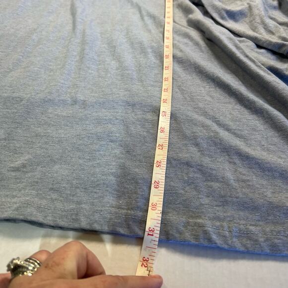 King Size XXL Gray Long Sleeve Polo - Picture 3 of 7